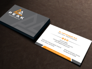 Design de Carte de Visite par LAXMI DESIGNHUB pour Peak Chiropractic | Design : #22395414