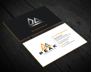 Business Card Design by chandrayaan.creative for Peak Chiropractic | Design: #22393973