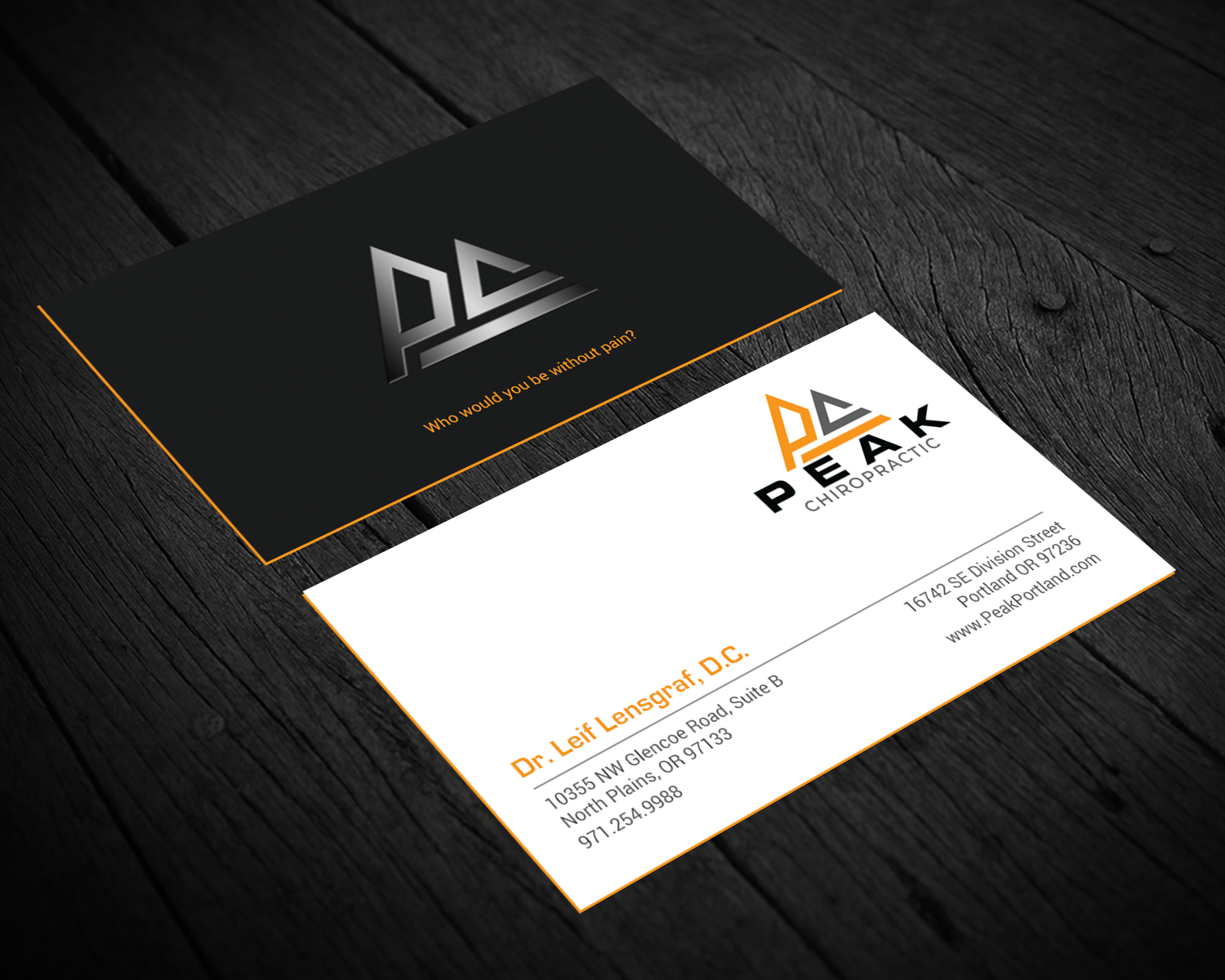 Business Card Design by chandrayaan.creative for Peak Chiropractic | Design #22393976