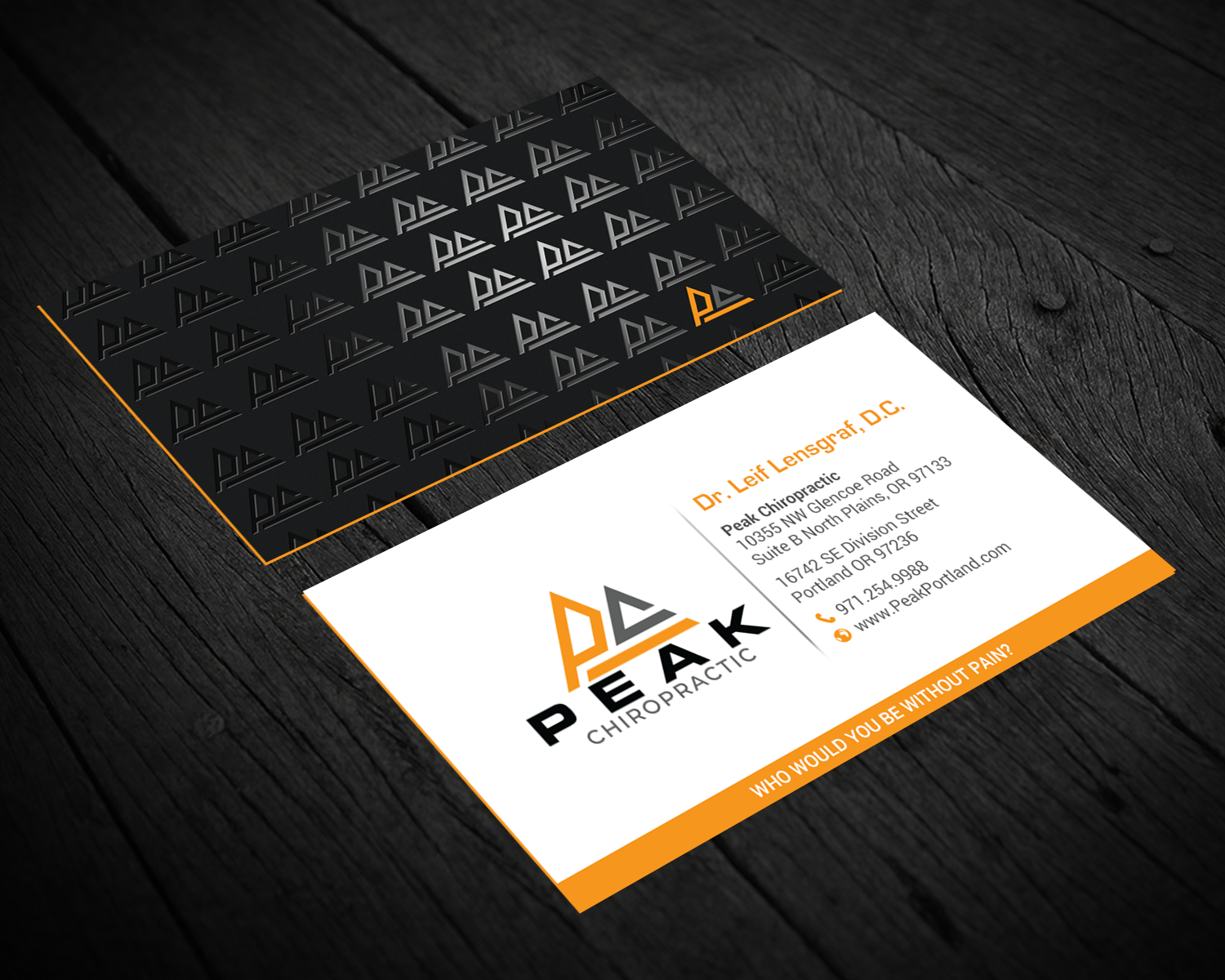 Business Card Design by chandrayaan.creative for Peak Chiropractic | Design #22393982