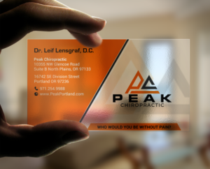 Business Card Design by chandrayaan.creative for Peak Chiropractic | Design: #22393987