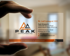 Business Card Design by chandrayaan.creative for Peak Chiropractic | Design: #22393991