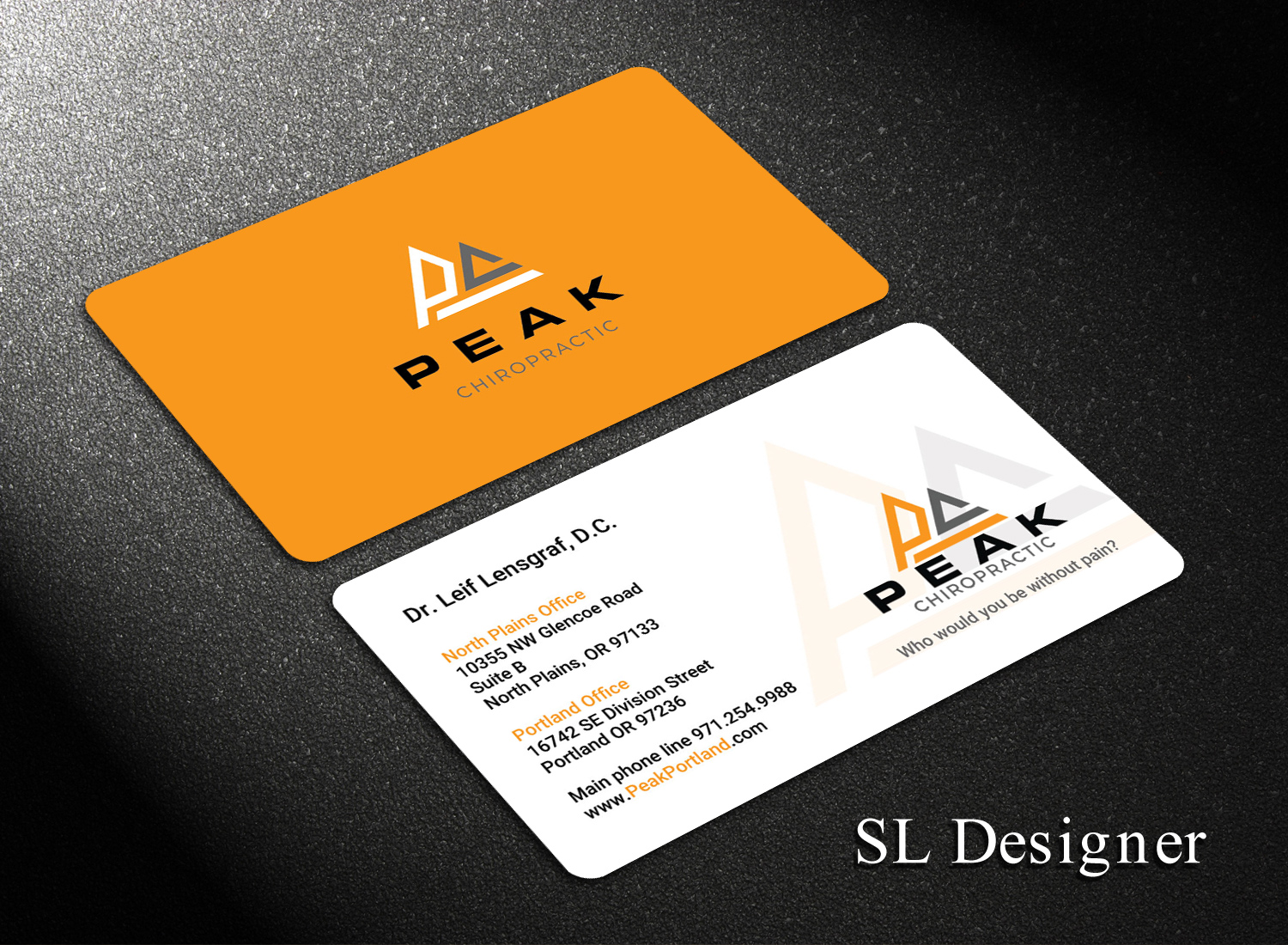 Business Card Design by SL Designer for Peak Chiropractic | Design #22397854
