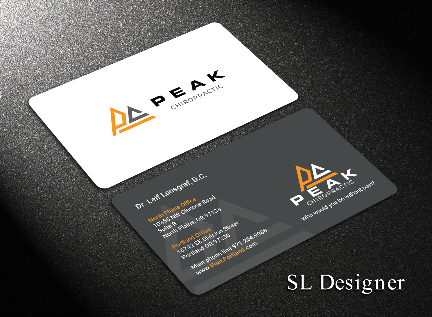 Business Card Design by SL Designer for Peak Chiropractic | Design #22397855