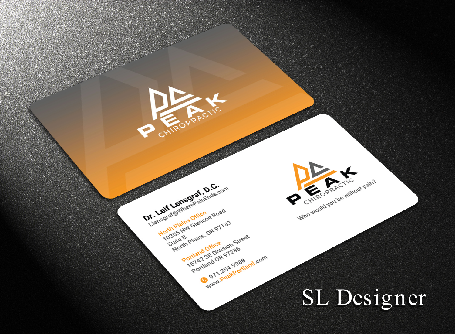 Business Card Design by SL Designer for Peak Chiropractic | Design #22397867