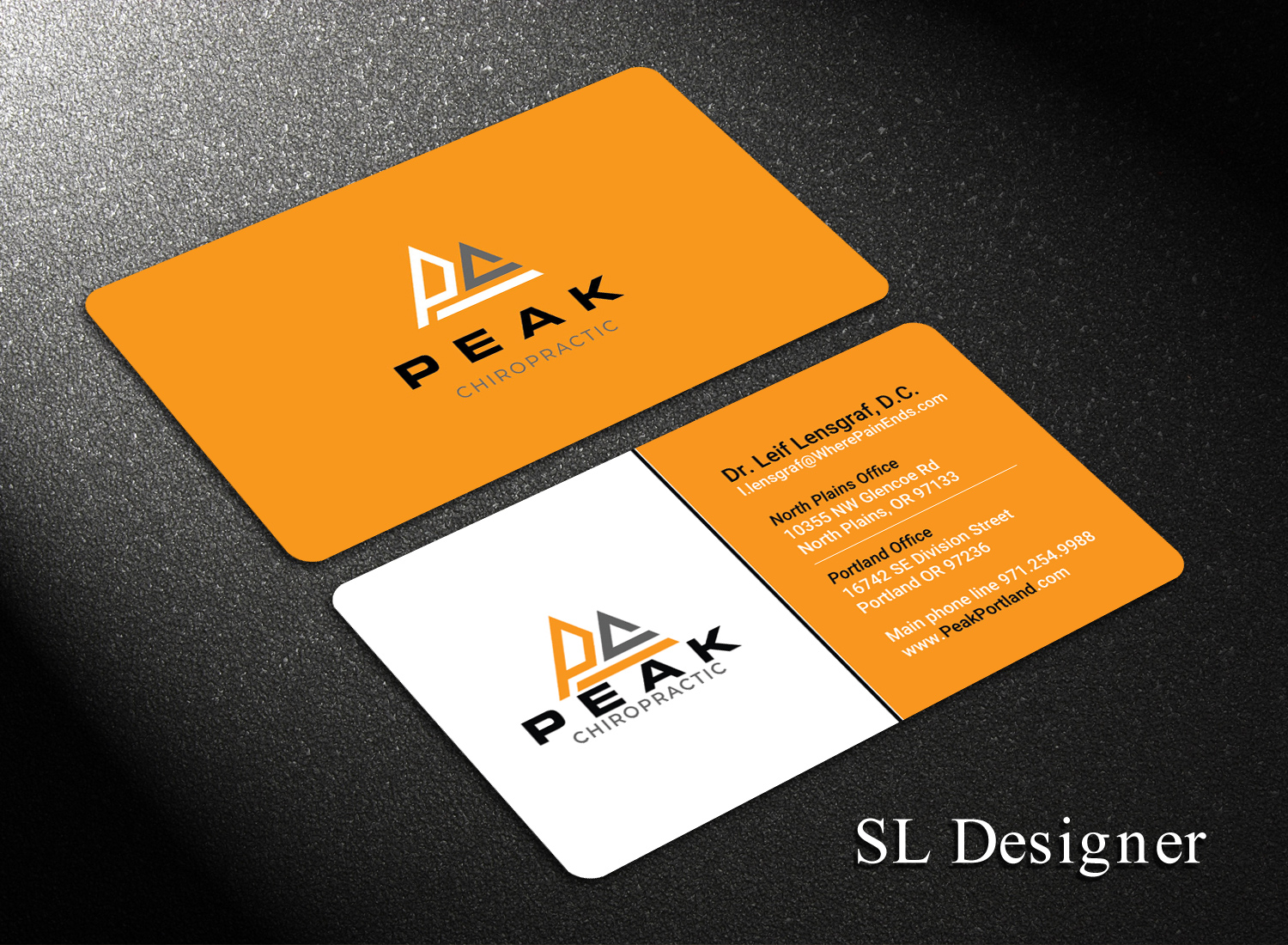 Business Card Design by SL Designer for Peak Chiropractic | Design #22397870