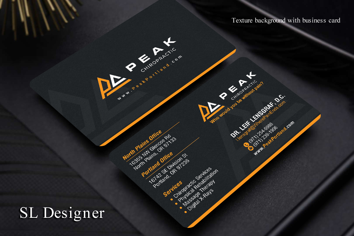 Business Card Design by SL Designer for Peak Chiropractic | Design #22397888