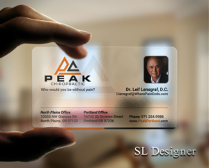Business Card Design by SL Designer for Peak Chiropractic | Design: #22397896
