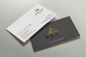 Design de Carte de Visite par mdreyad pour Peak Chiropractic | Design : #22443990