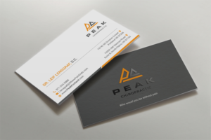 Design de Carte de Visite par mdreyad pour Peak Chiropractic | Design : #22443994