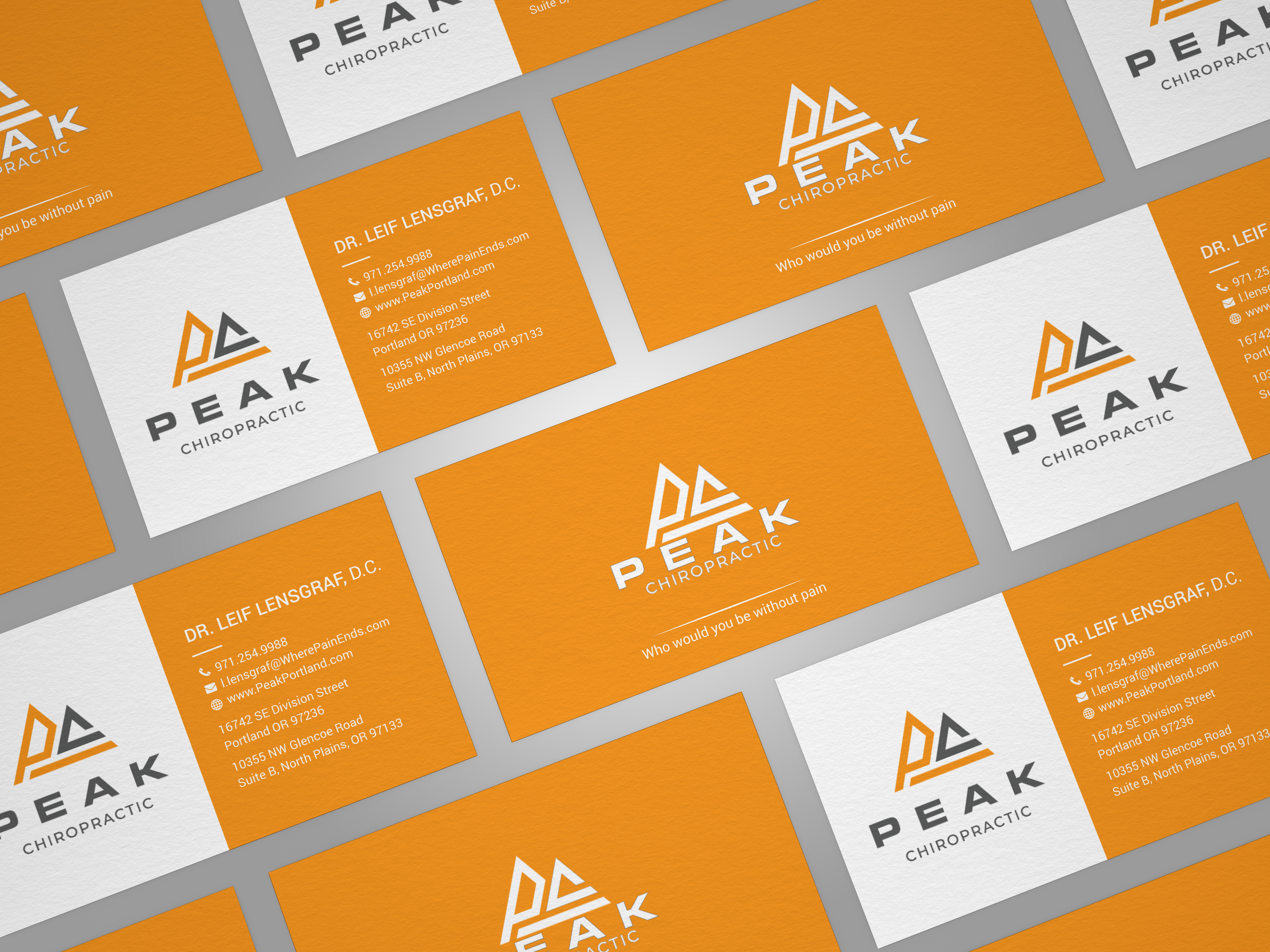 Diseño de Tarjeta de Presentación por mdreyad para Peak Chiropractic | Diseño #22480023