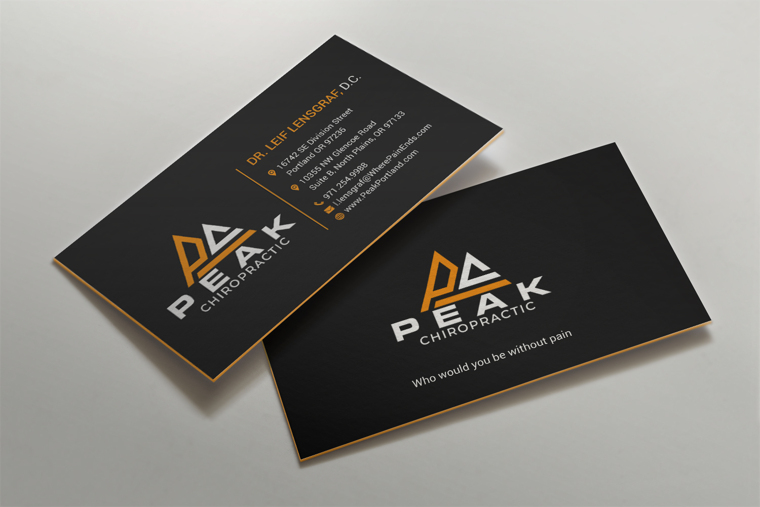Design de Carte de Visite par mdreyad pour Peak Chiropractic | Design #22481236