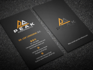 Design de Carte de Visite par mdreyad pour Peak Chiropractic | Design : #22483707