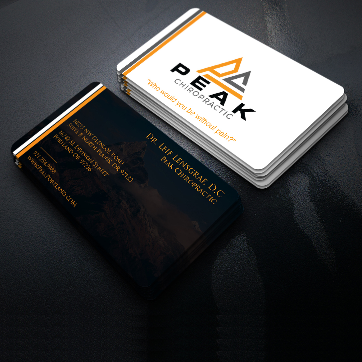 Design de Carte de Visite par fly  design pour Peak Chiropractic | Design #22395988