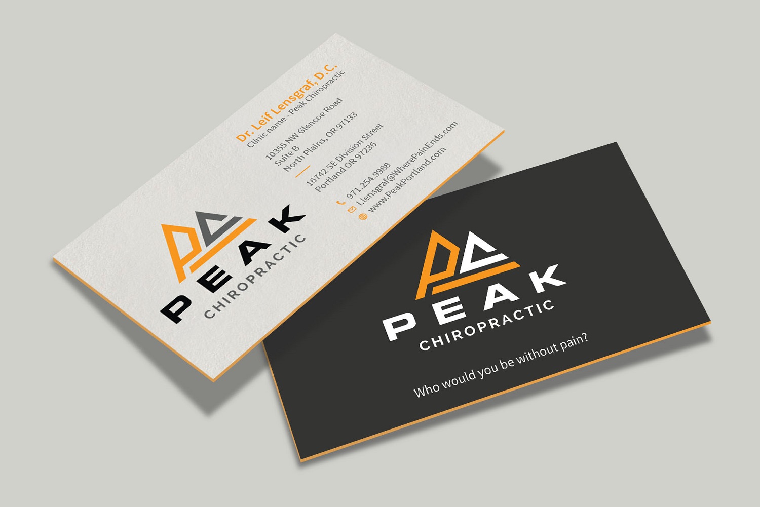 Business Card Design by Tripti Ranjan Gain for Peak Chiropractic | Design #22394541