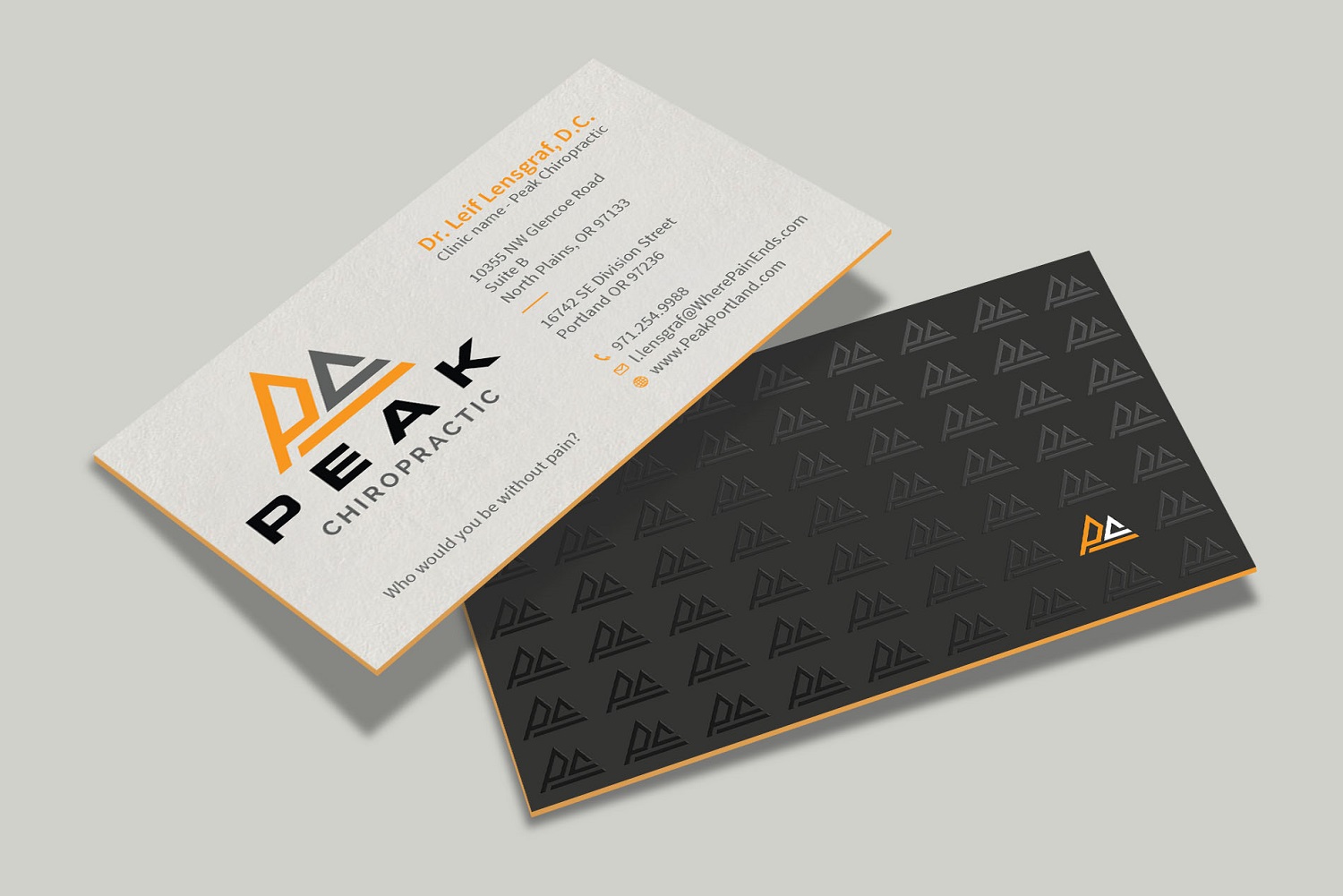 Business Card Design by Tripti Ranjan Gain for Peak Chiropractic | Design #22394544