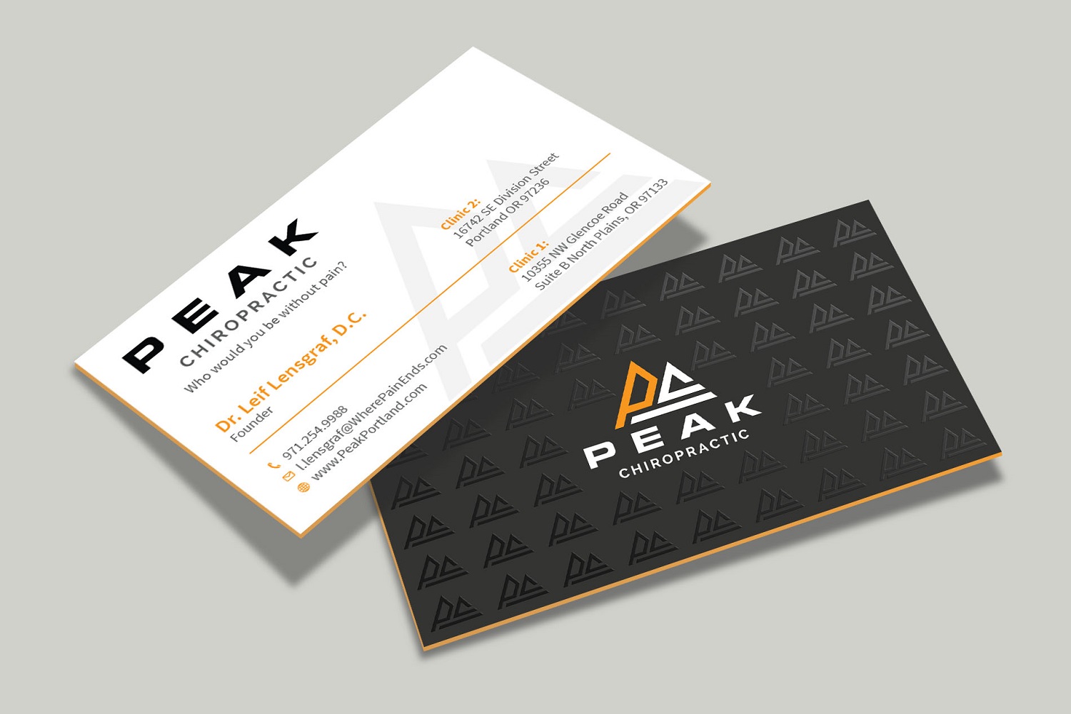 Business Card Design by Tripti Ranjan Gain for Peak Chiropractic | Design #22394546