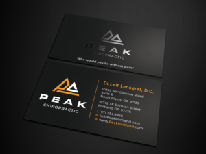 Business Card Design by Tripti Ranjan Gain for Peak Chiropractic | Design: #22394574