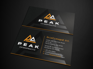 Business Card Design by Tripti Ranjan Gain for Peak Chiropractic | Design: #22394576