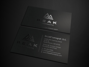 Business Card Design by Tripti Ranjan Gain for Peak Chiropractic | Design: #22394577