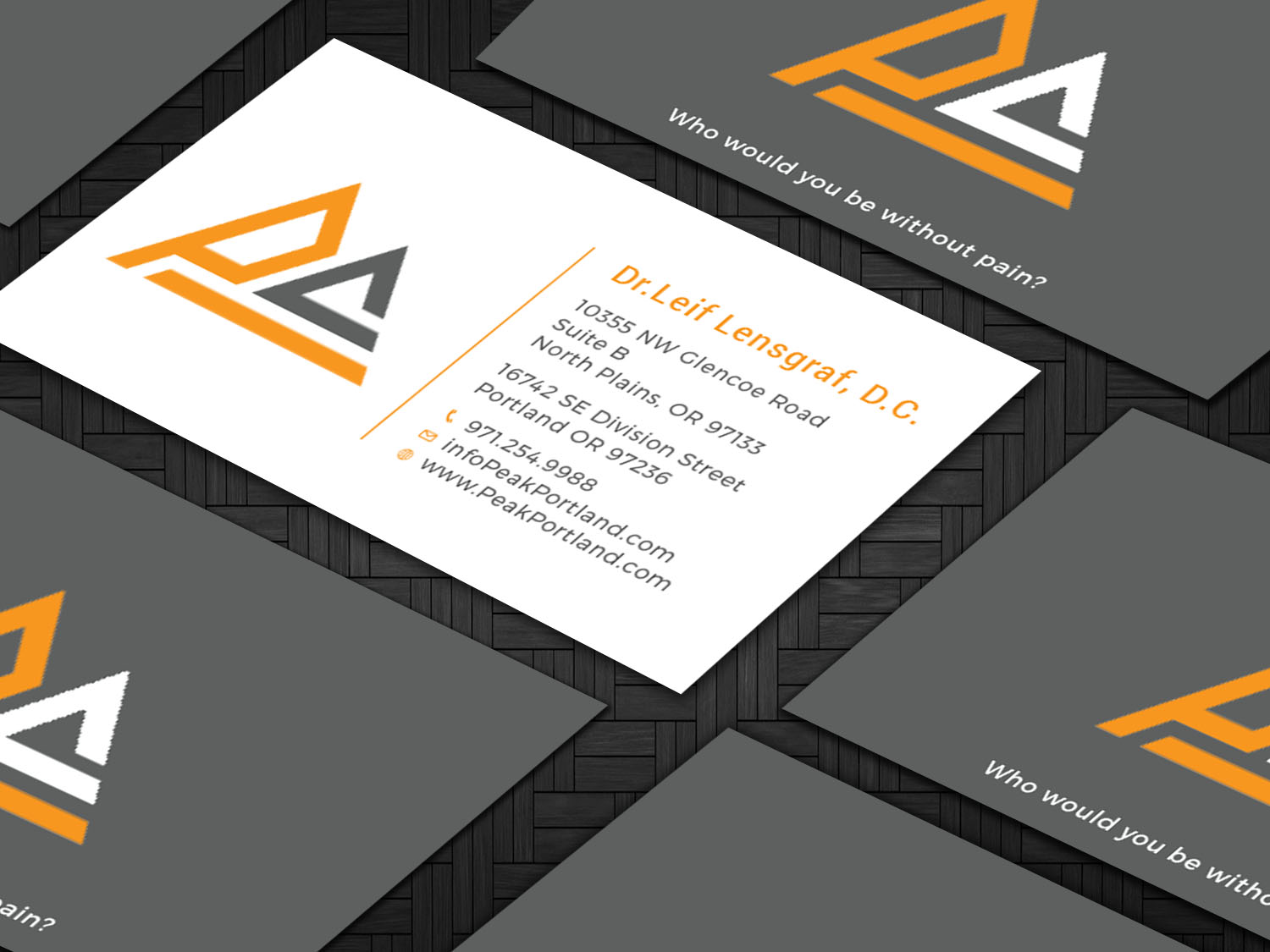 Business Card Design by Tripti Ranjan Gain for Peak Chiropractic | Design #22394585