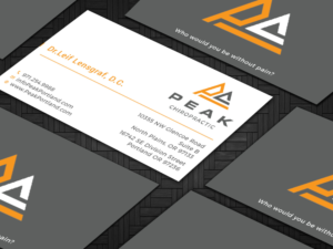 Business Card Design by Tripti Ranjan Gain for Peak Chiropractic | Design: #22394587
