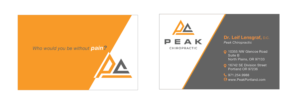 Visitenkarten-Design von typeo1978 für Peak Chiropractic | Design: #22429608