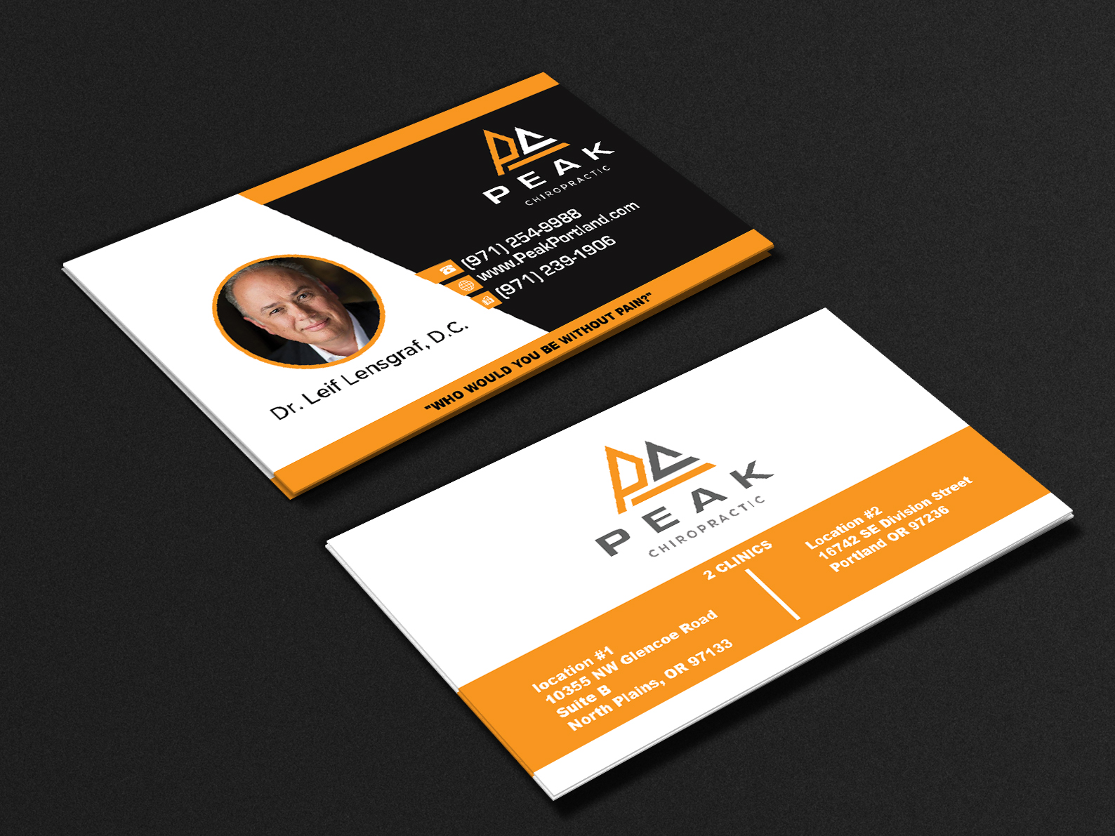 Business Card Design by DesignMe Graphics for Peak Chiropractic | Design #22395217