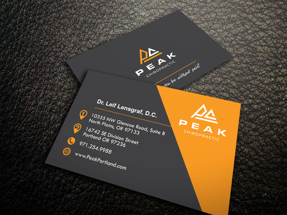 Business Card Design by atularts for Peak Chiropractic | Design #22441494