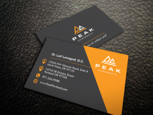 Business Card Design by atularts for Peak Chiropractic | Design: #22441494
