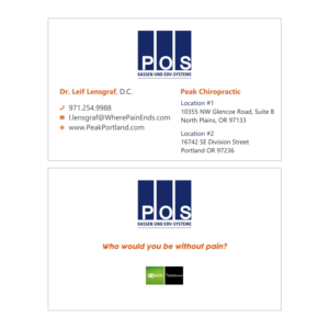 Design de Carte de Visite par DG+ pour Peak Chiropractic | Design #22435349
