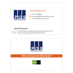 Design de Carte de Visite par DG+ pour Peak Chiropractic | Design : #22435544