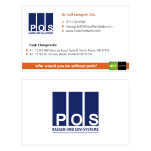 Design de Carte de Visite par DG+ pour Peak Chiropractic | Design : #22435545