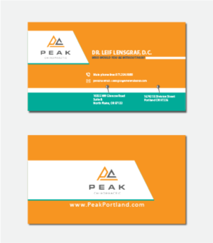 Visitenkarten-Design von Shaza Albero für Peak Chiropractic | Design: #22446193