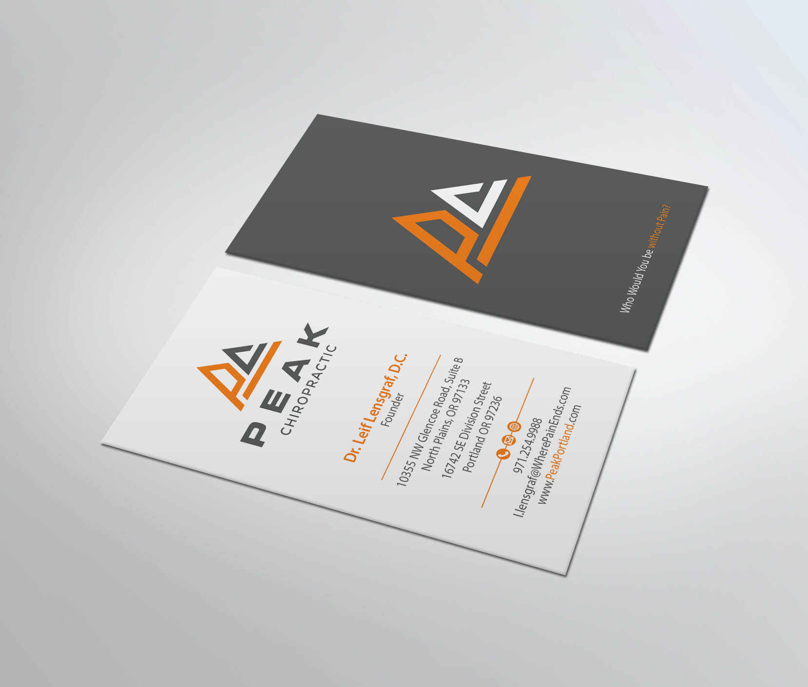 Business Card Design by MDesign for Peak Chiropractic | Design #22417095