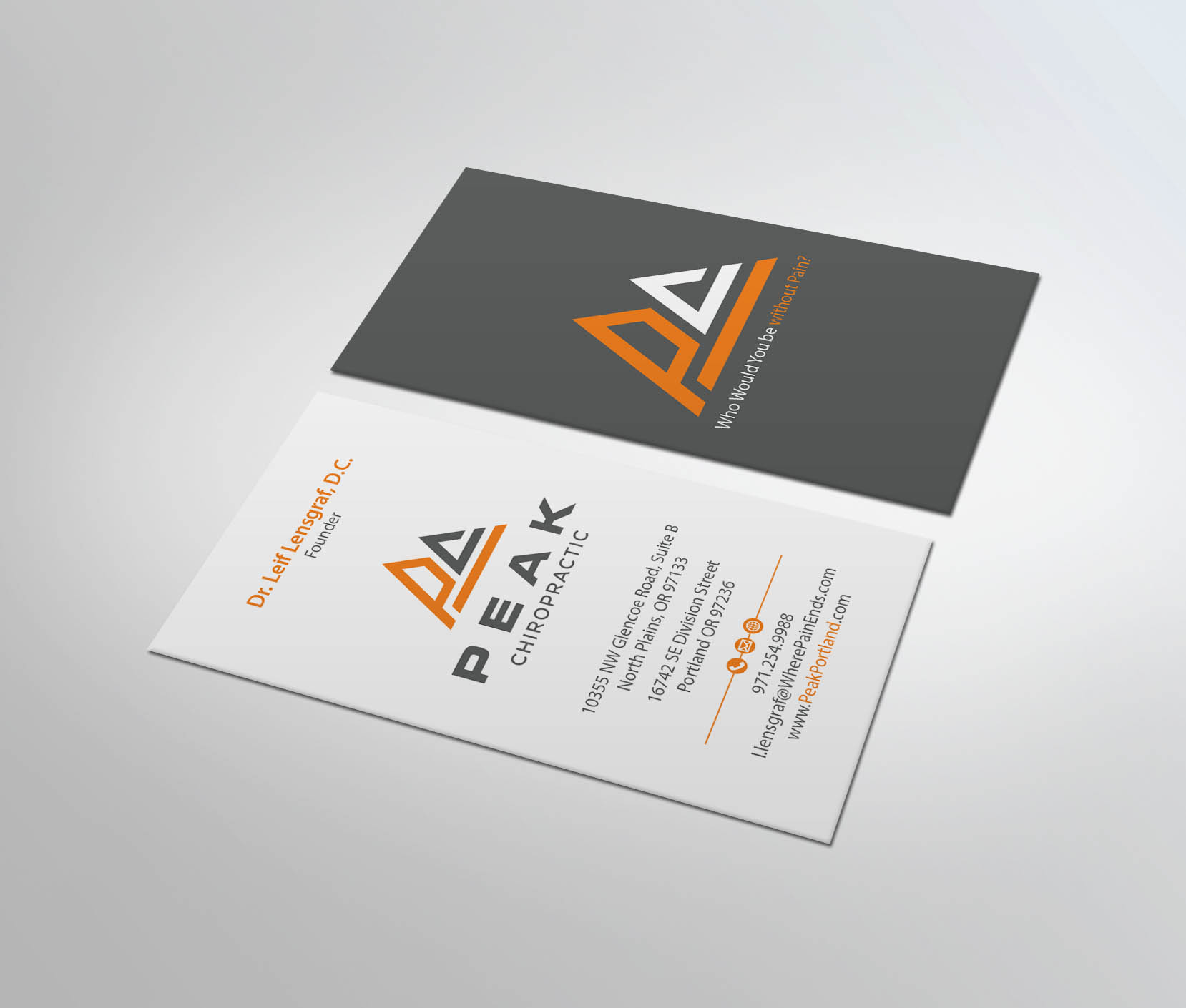 Visitenkarten-Design von MDesign für Peak Chiropractic | Design #22423448