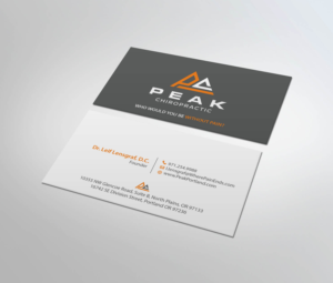 Design de Carte de Visite par MDesign pour Peak Chiropractic | Design #22438363
