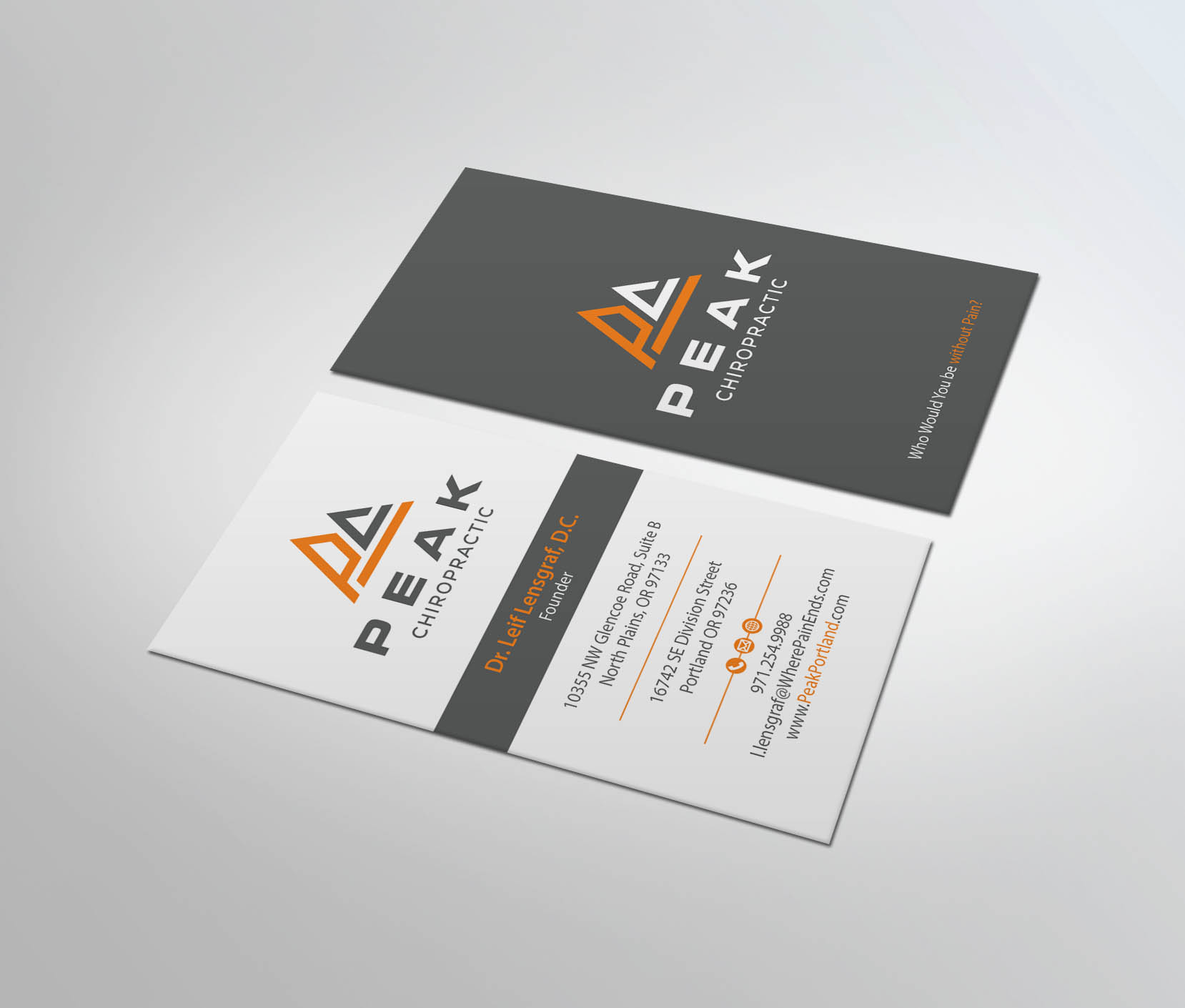Business Card Design by MDesign for Peak Chiropractic | Design #22438372