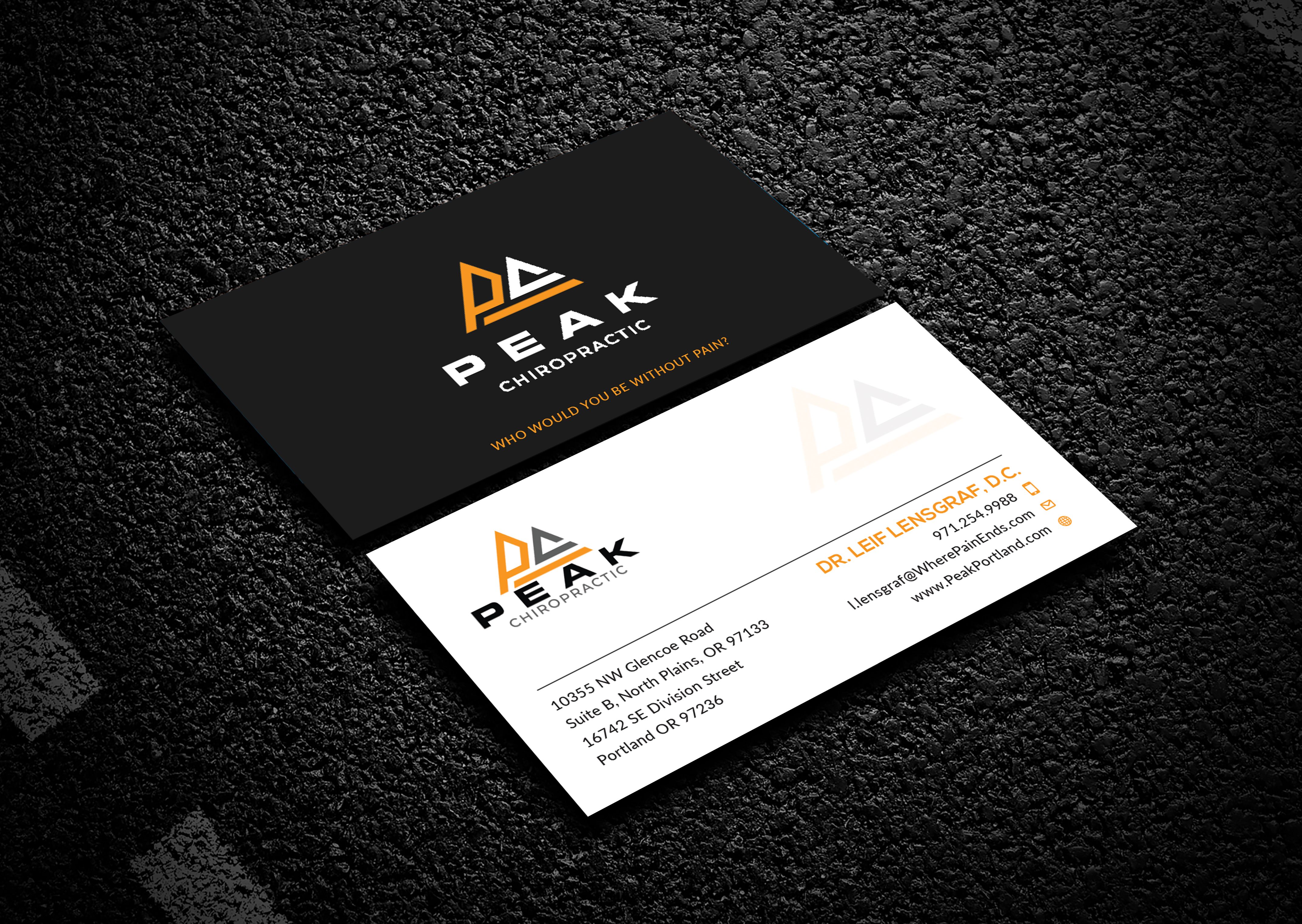 Design de Carte de Visite par Bold Pixels pour Peak Chiropractic | Design #22397070
