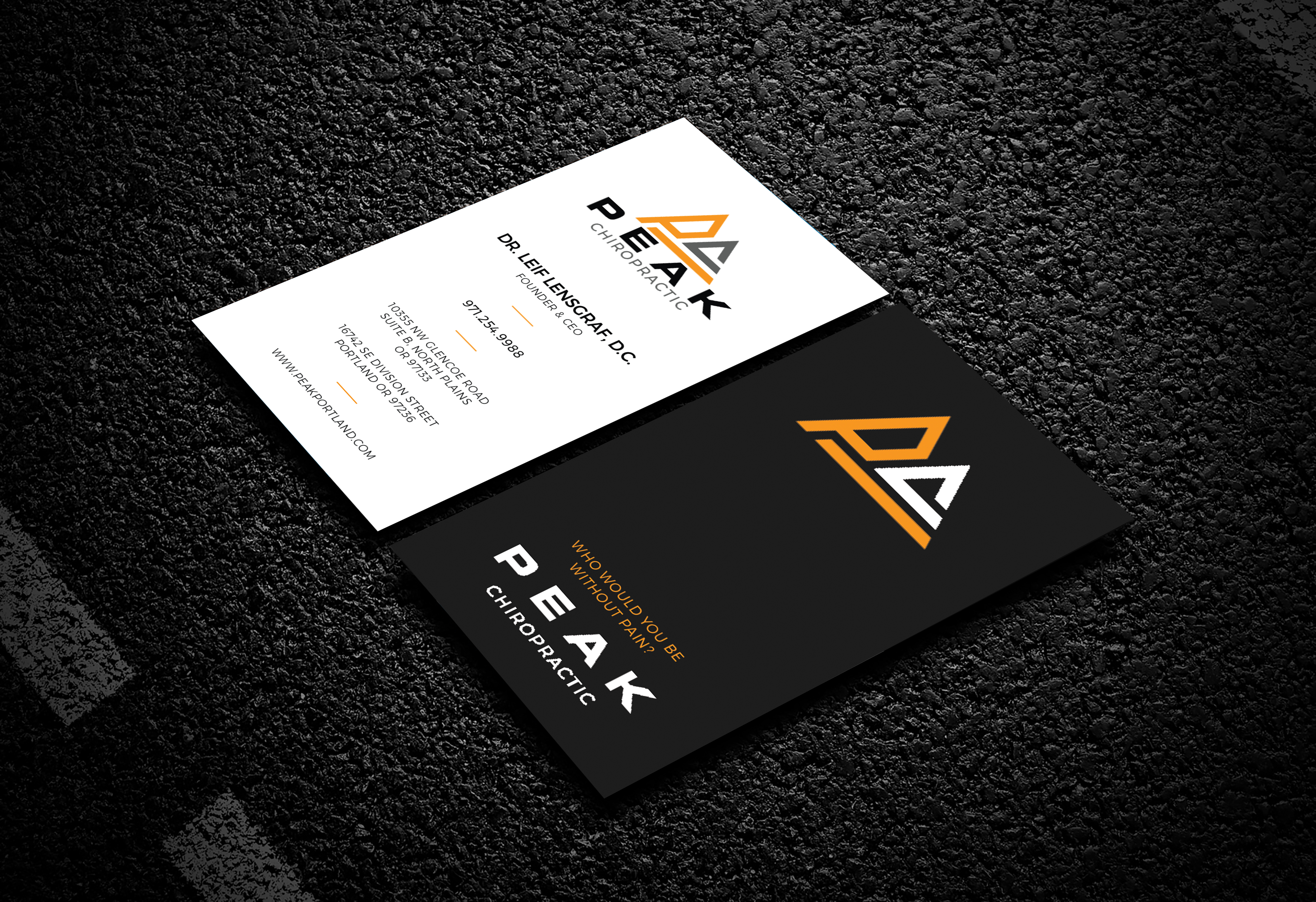 Design de Carte de Visite par Bold Pixels pour Peak Chiropractic | Design #22424037