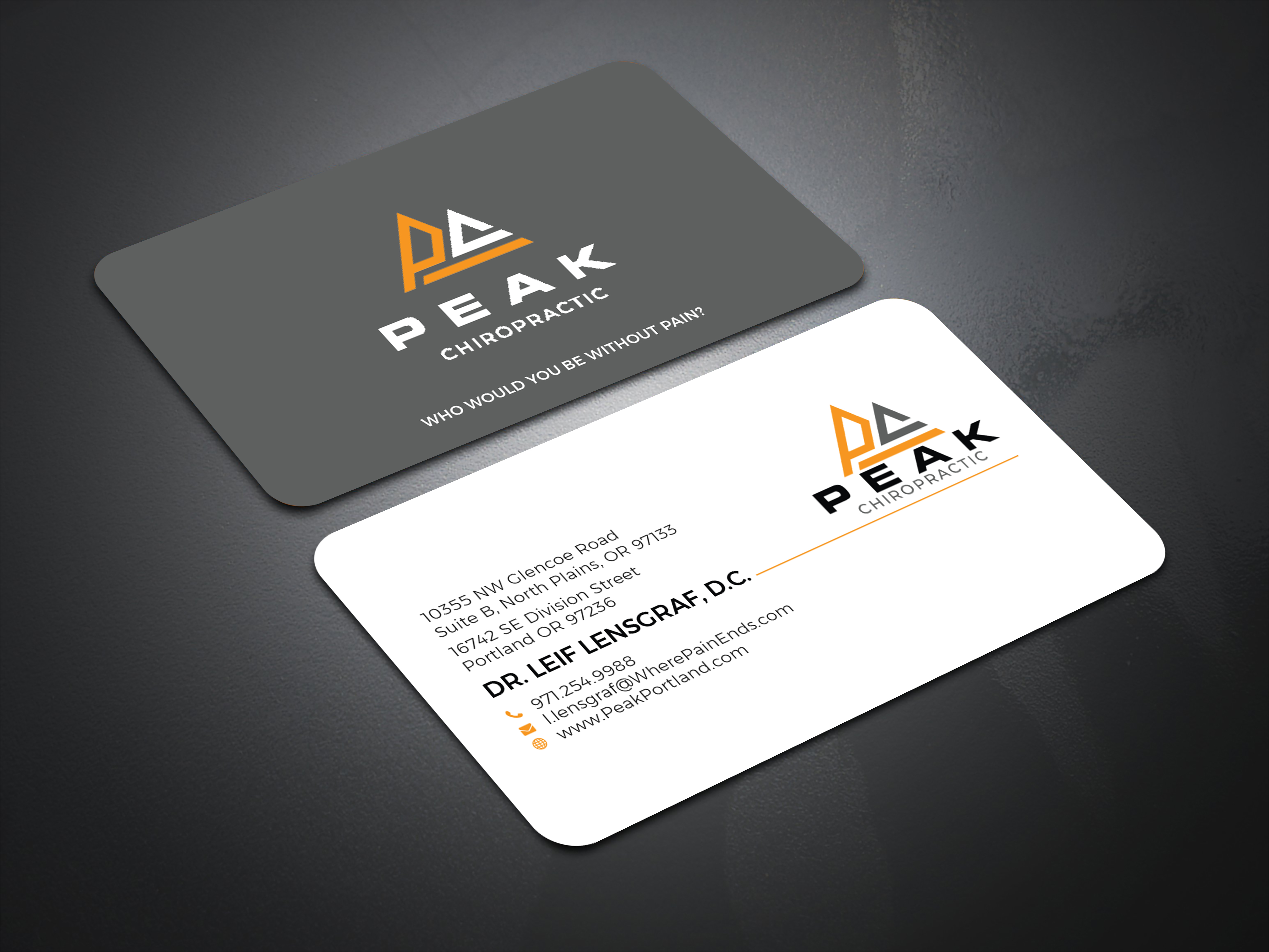 Design de Carte de Visite par Bold Pixels pour Peak Chiropractic | Design #22424928