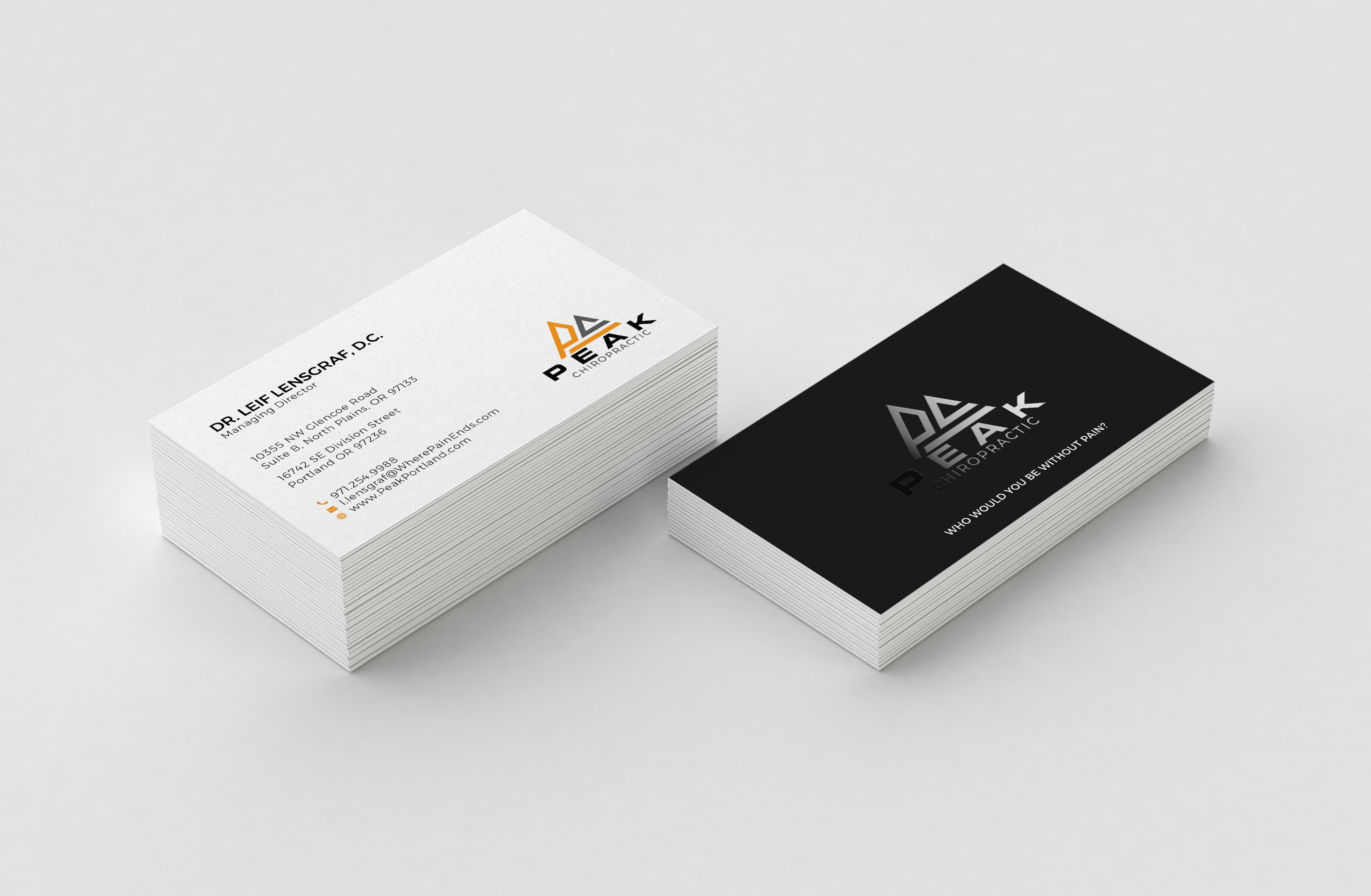 Design de Carte de Visite par Bold Pixels pour Peak Chiropractic | Design #22425464