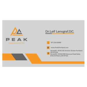 Visitenkarten-Design von Musabhardy für Peak Chiropractic | Design: #22447901