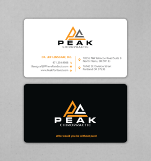 Business Card Design by Uttom 2 for Peak Chiropractic | Design: #22423297