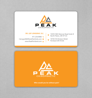 Business Card Design by Uttom 2 for Peak Chiropractic | Design: #22423315