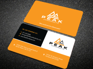 Business Card Design by Uttom 2 for Peak Chiropractic | Design: #22423345