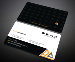 Business Card Design by Uttom 2 for Peak Chiropractic | Design: #22436163