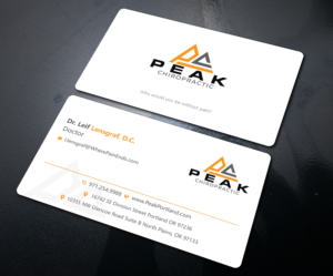 Design de Carte de Visite par Uttom 2 pour Peak Chiropractic | Design : #22466290