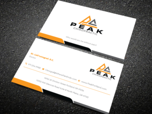 Design de Carte de Visite par Uttom 2 pour Peak Chiropractic | Design : #22466291