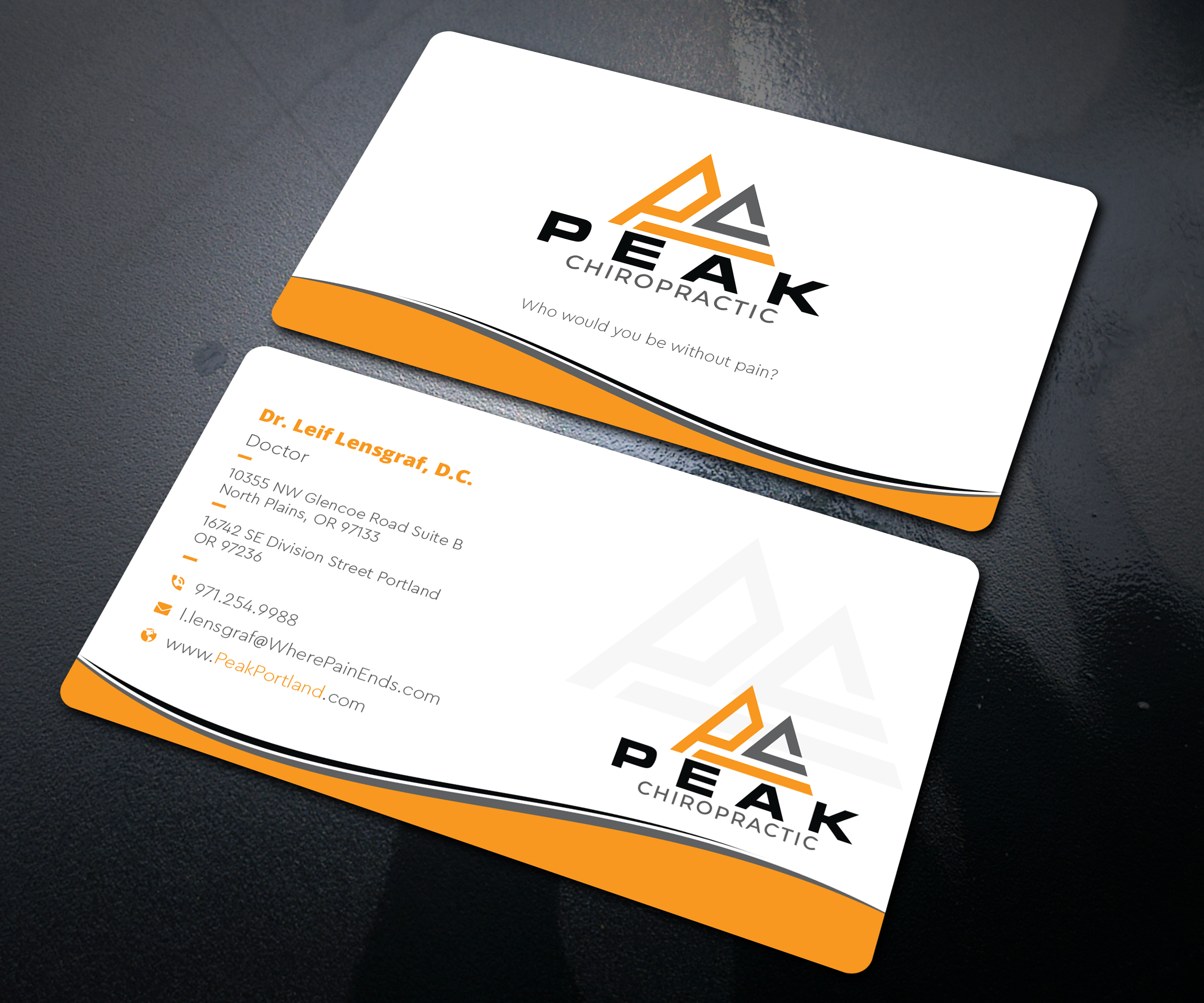 Design de Carte de Visite par Uttom 2 pour Peak Chiropractic | Design #22466299